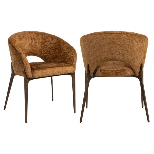 Richmond Interiors Eetkamerstoel Kenzi cognac fusion