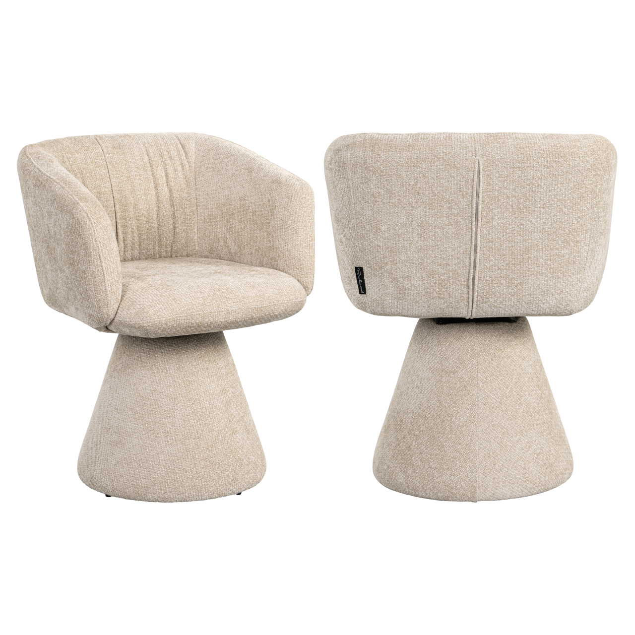Richmond Interiors Eetkamerstoel Madeline cream unicorn swivel