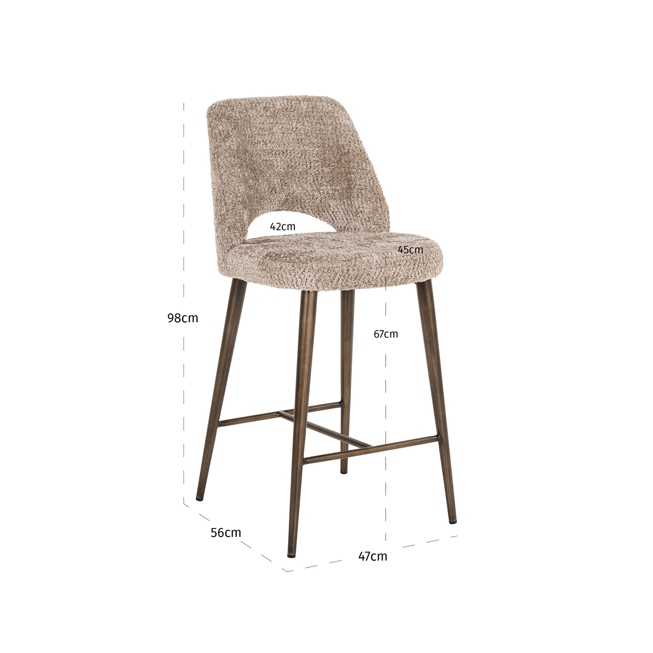Richmond Interiors Counterstoel Delphine lovely nature fire retardant