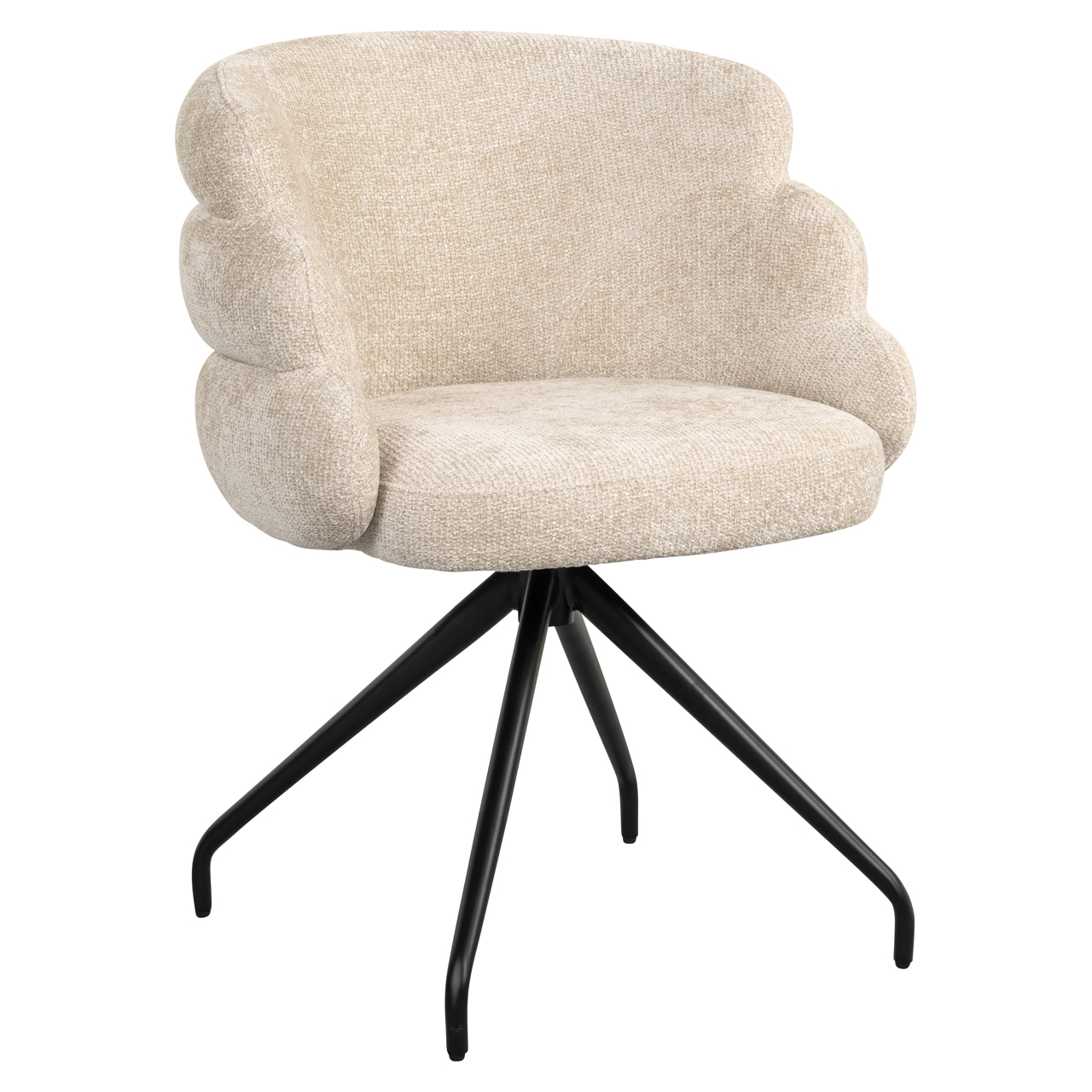 Richmond Interiors Eetkamerstoel Kayla cream unicorn swivel
