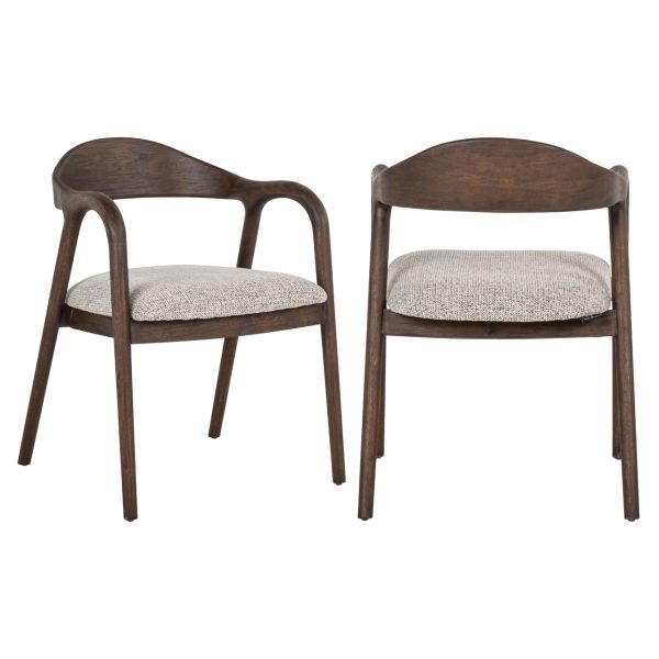 Richmond Interiors Eetkamerstoel Mihara mocca fancy