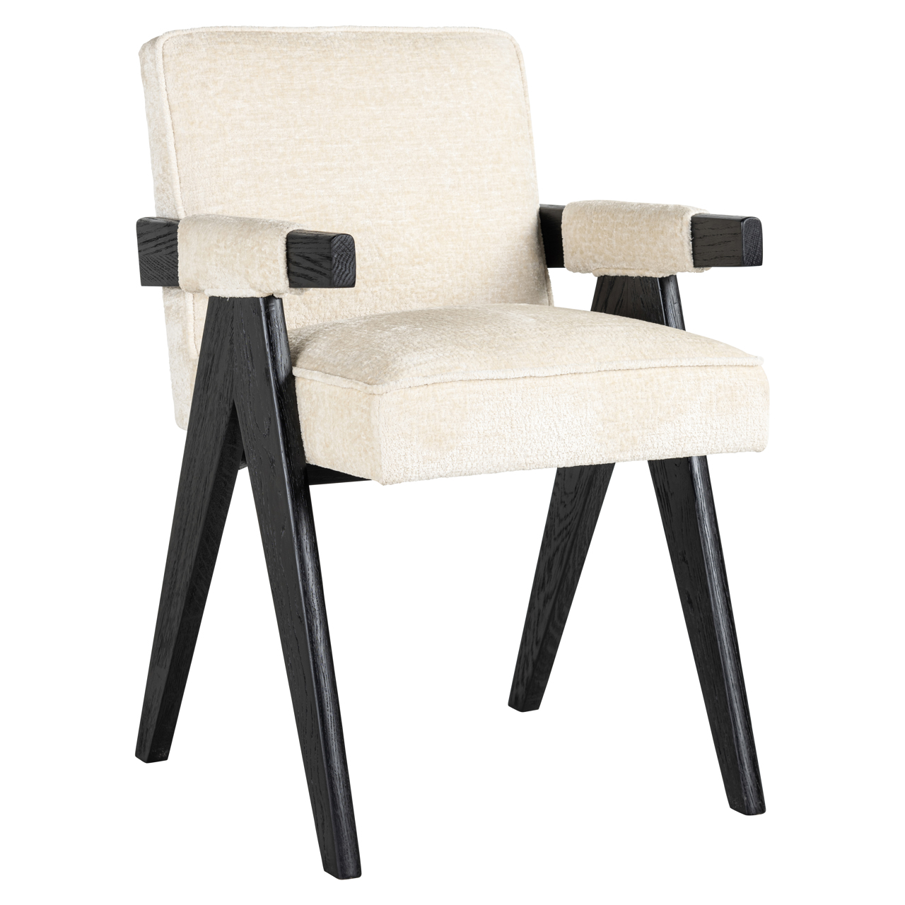 Richmond Interiors Eetkamerstoel Cooper white chenille
