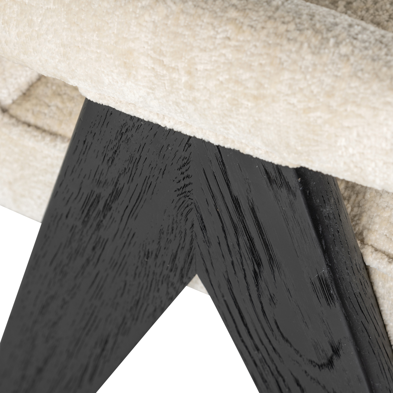 Richmond Interiors Eetkamerstoel Cooper white chenille