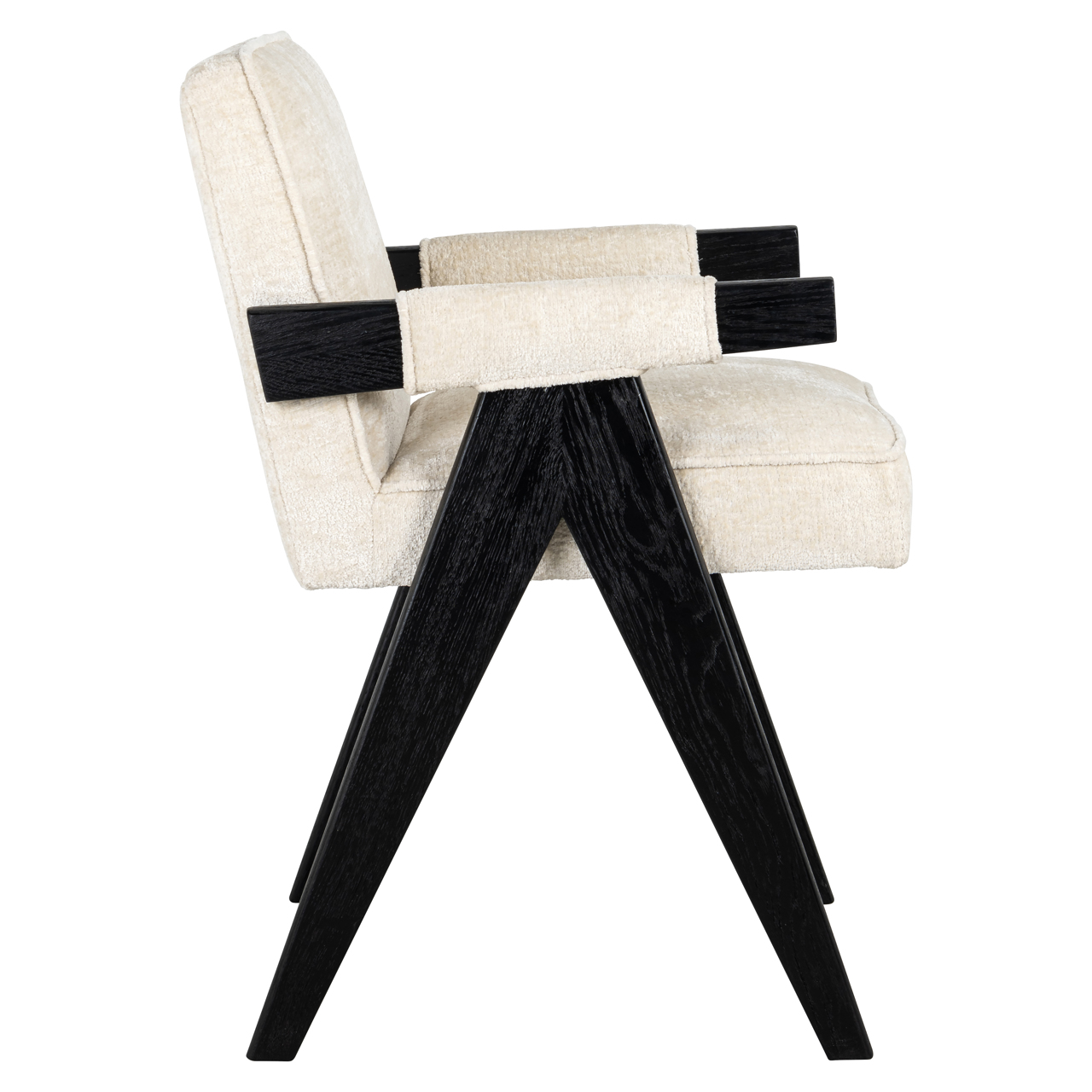 Richmond Interiors Eetkamerstoel Cooper white chenille