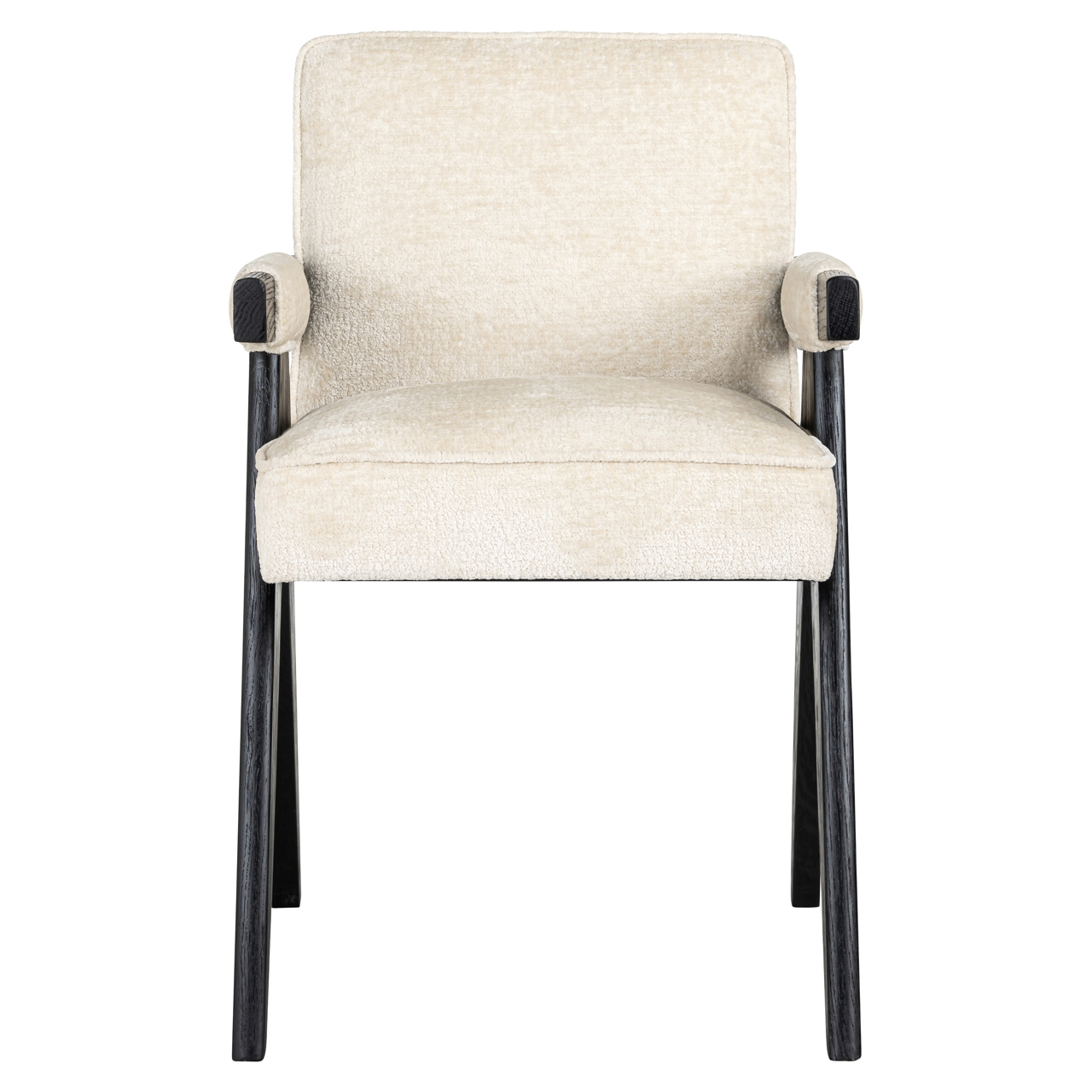 Richmond Interiors Eetkamerstoel Cooper white chenille
