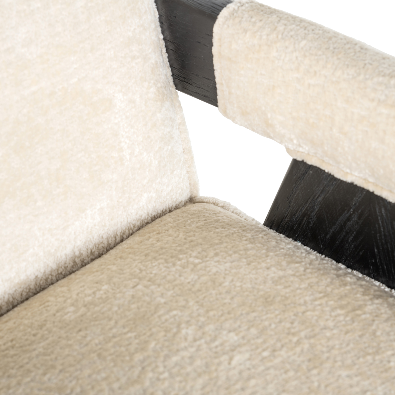 Richmond Interiors Eetkamerstoel Cooper white chenille