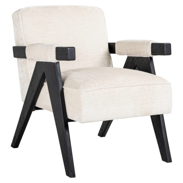 Richmond Interiors Lounge stoel Cooper white chenille