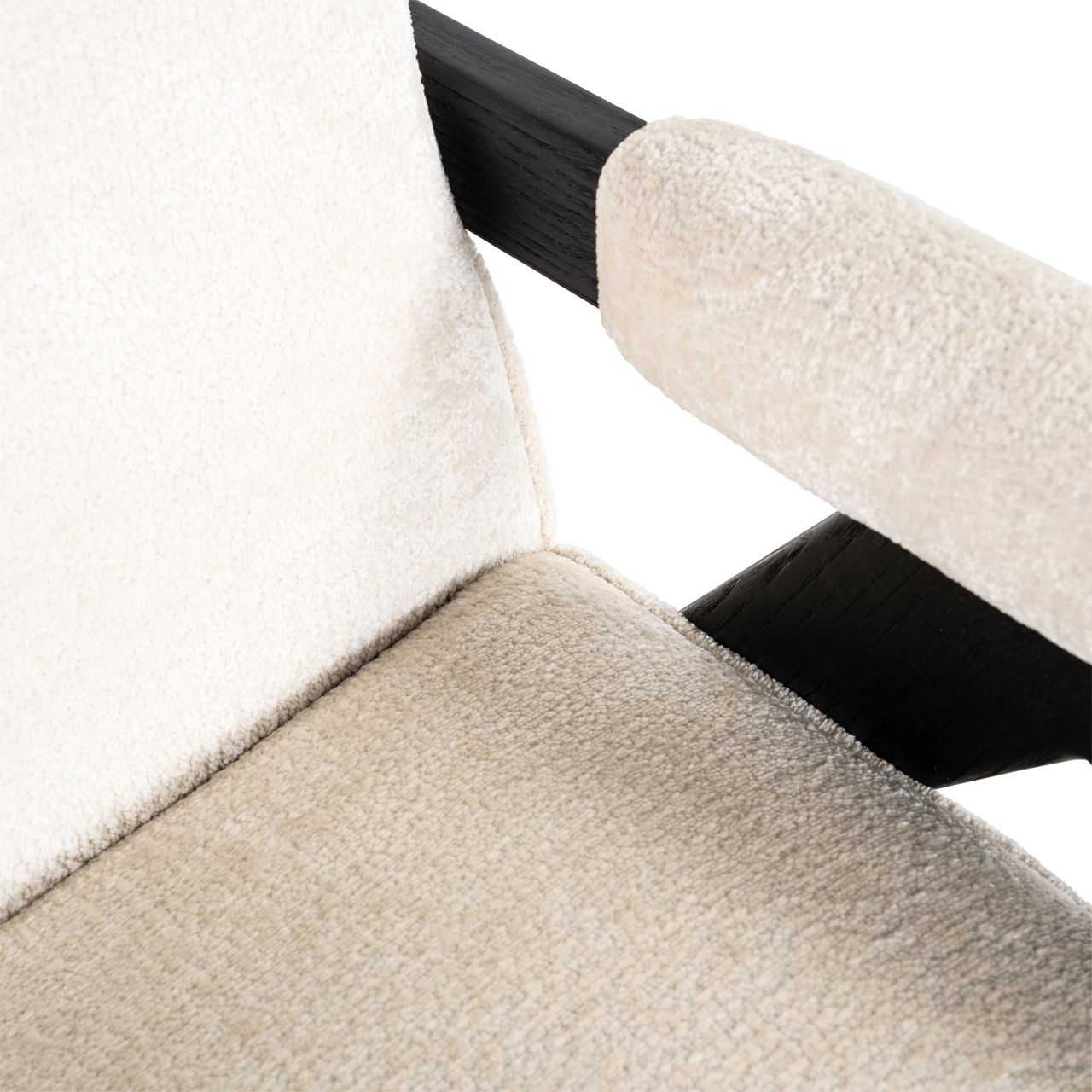 Richmond Interiors Lounge stoel Cooper white chenille