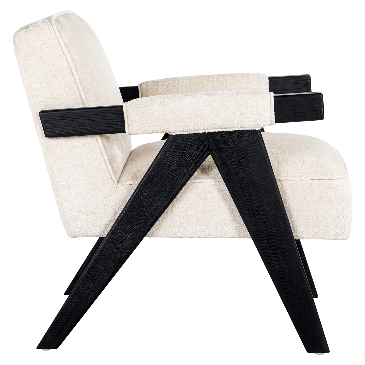 Richmond Interiors Lounge stoel Cooper white chenille