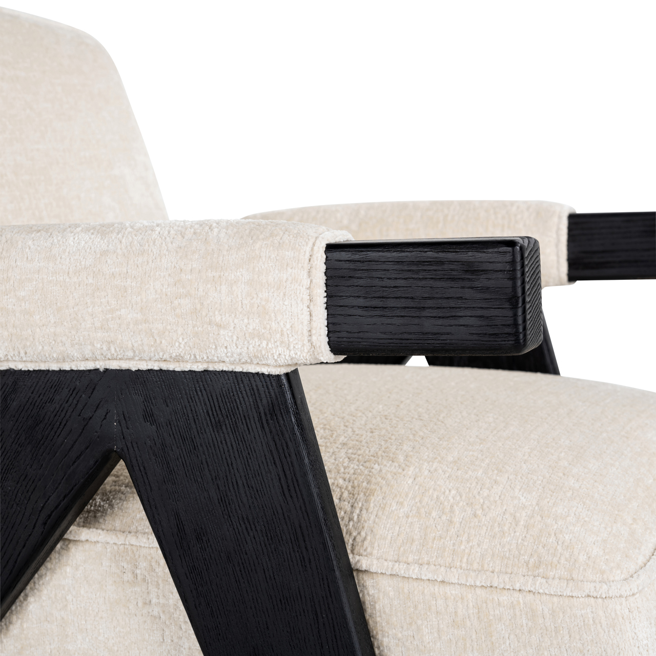 Richmond Interiors Lounge stoel Cooper white chenille