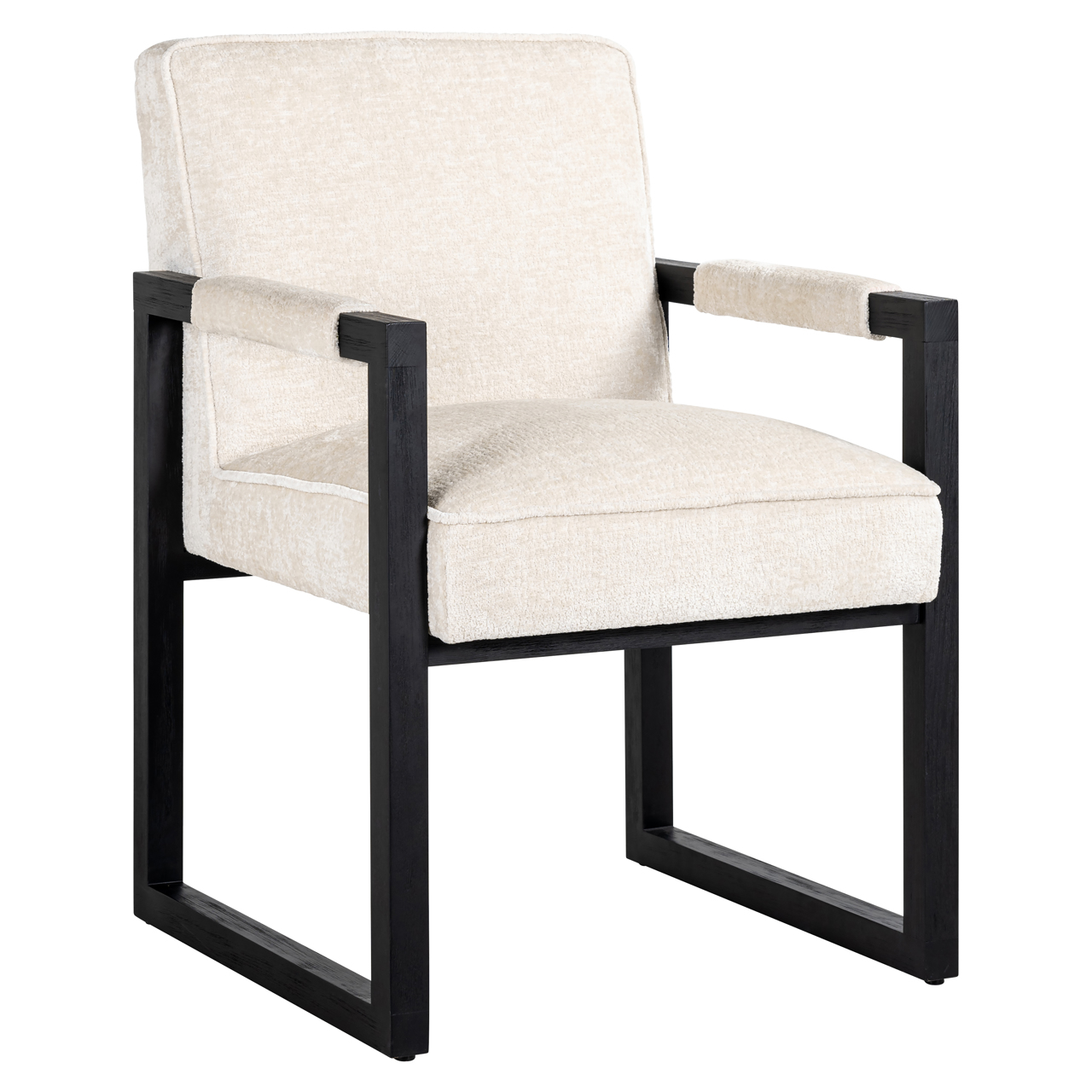 Richmond Interiors Eetkamerstoel Beck white chenille