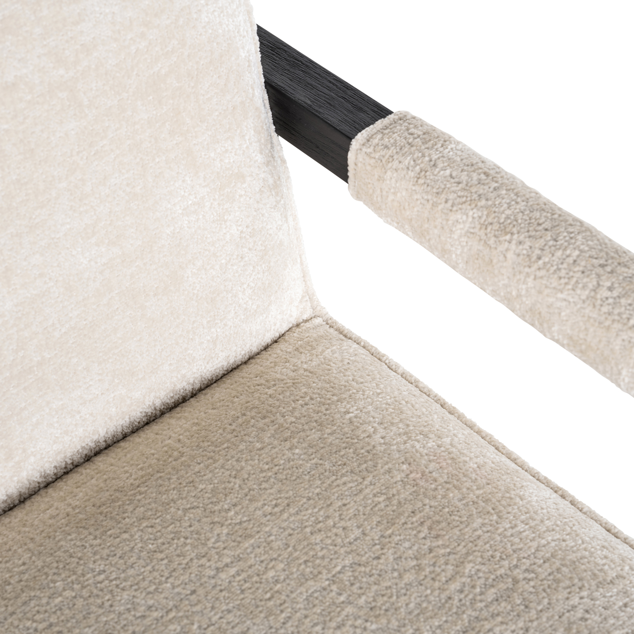 Richmond Interiors Eetkamerstoel Beck white chenille