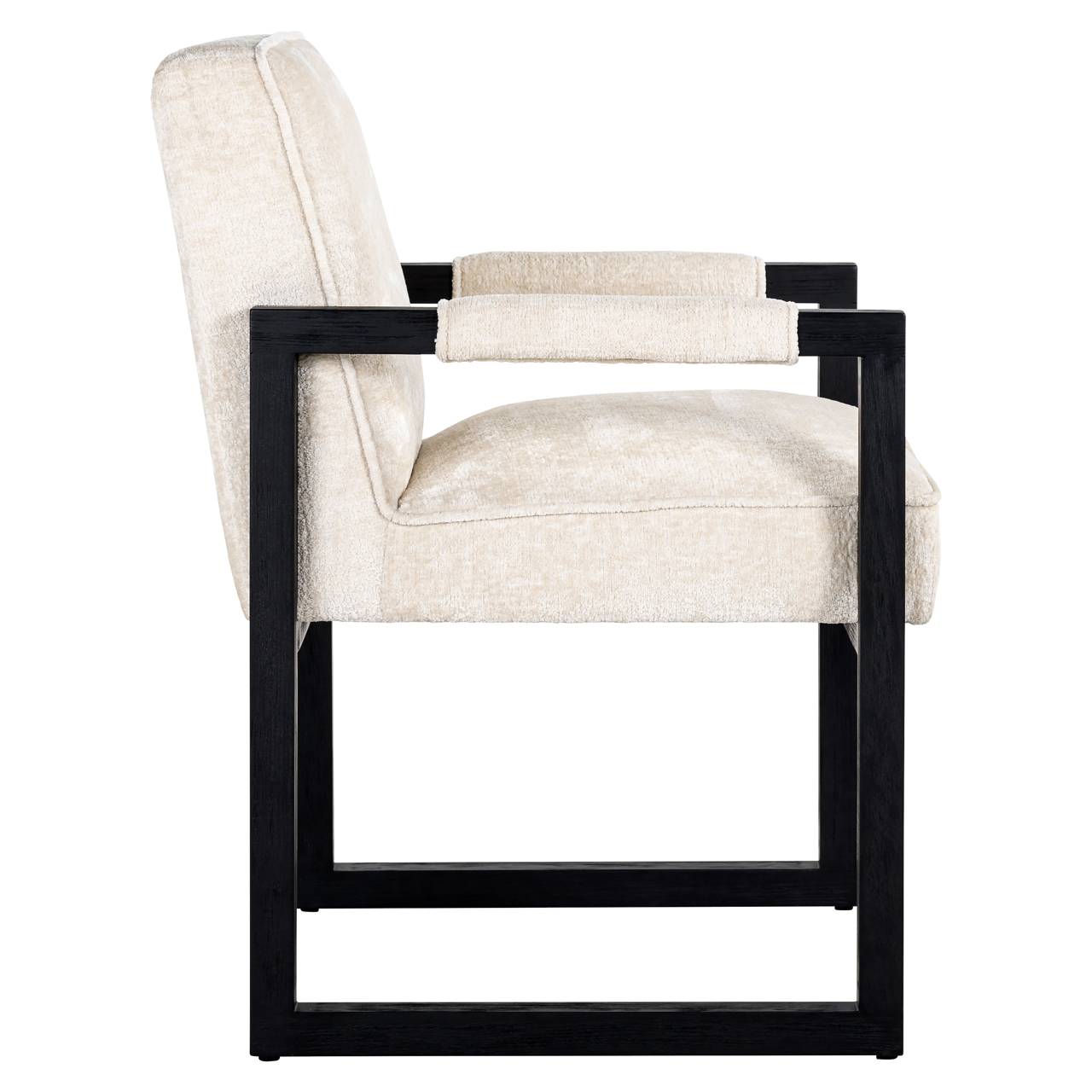 Richmond Interiors Eetkamerstoel Beck white chenille