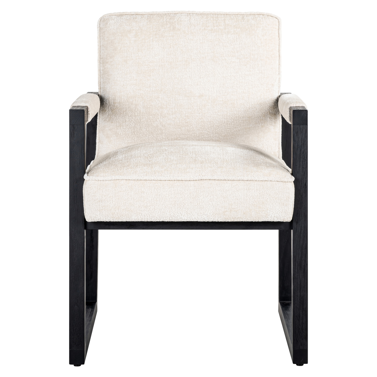 Richmond Interiors Eetkamerstoel Beck white chenille