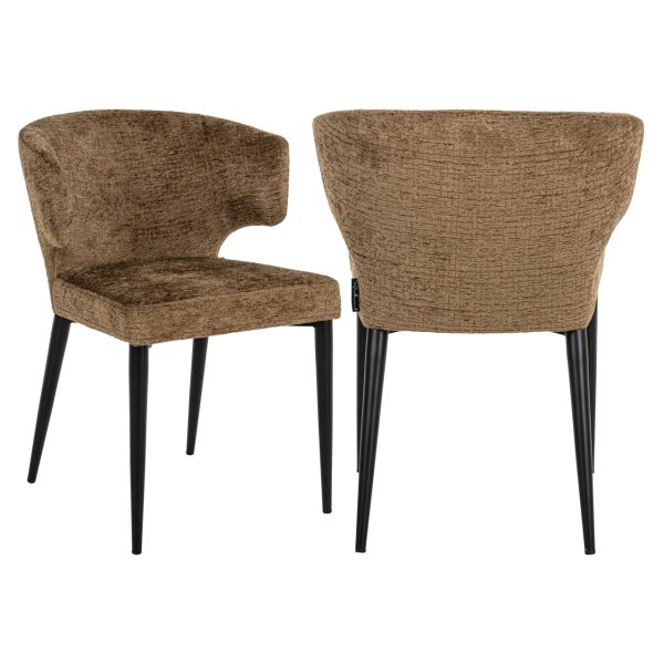 Richmond Interiors Eetkamerstoel Taylor brandy fusion fire retardant