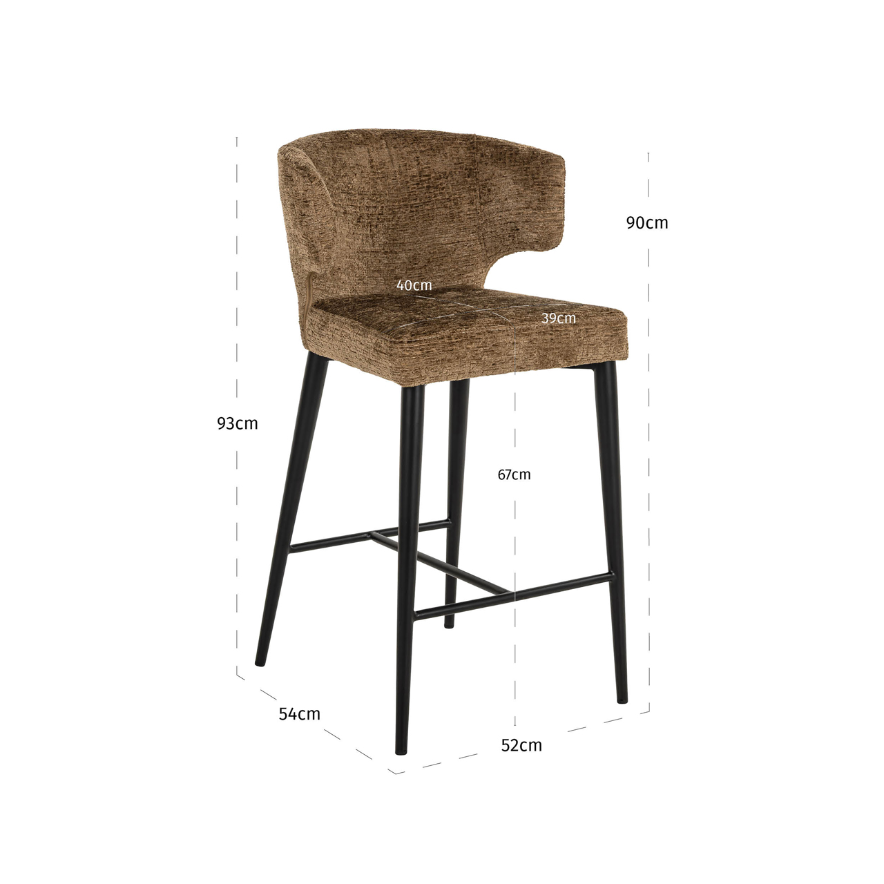 Richmond Interiors Counterstoel Taylor brandy fusion fire retardant