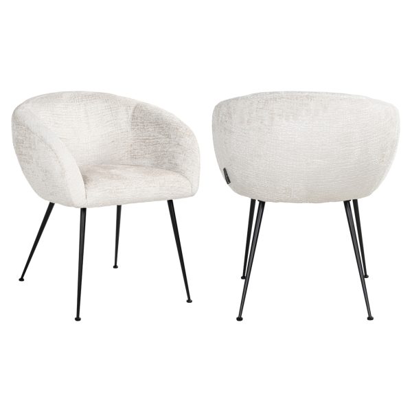 Richmond Interiors Eetkamerstoel Ruby cream fusion
