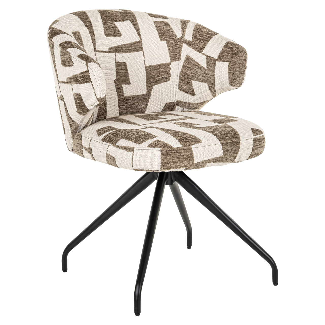 Richmond Interiors Eetkamerstoel Milly moss graffic swivel