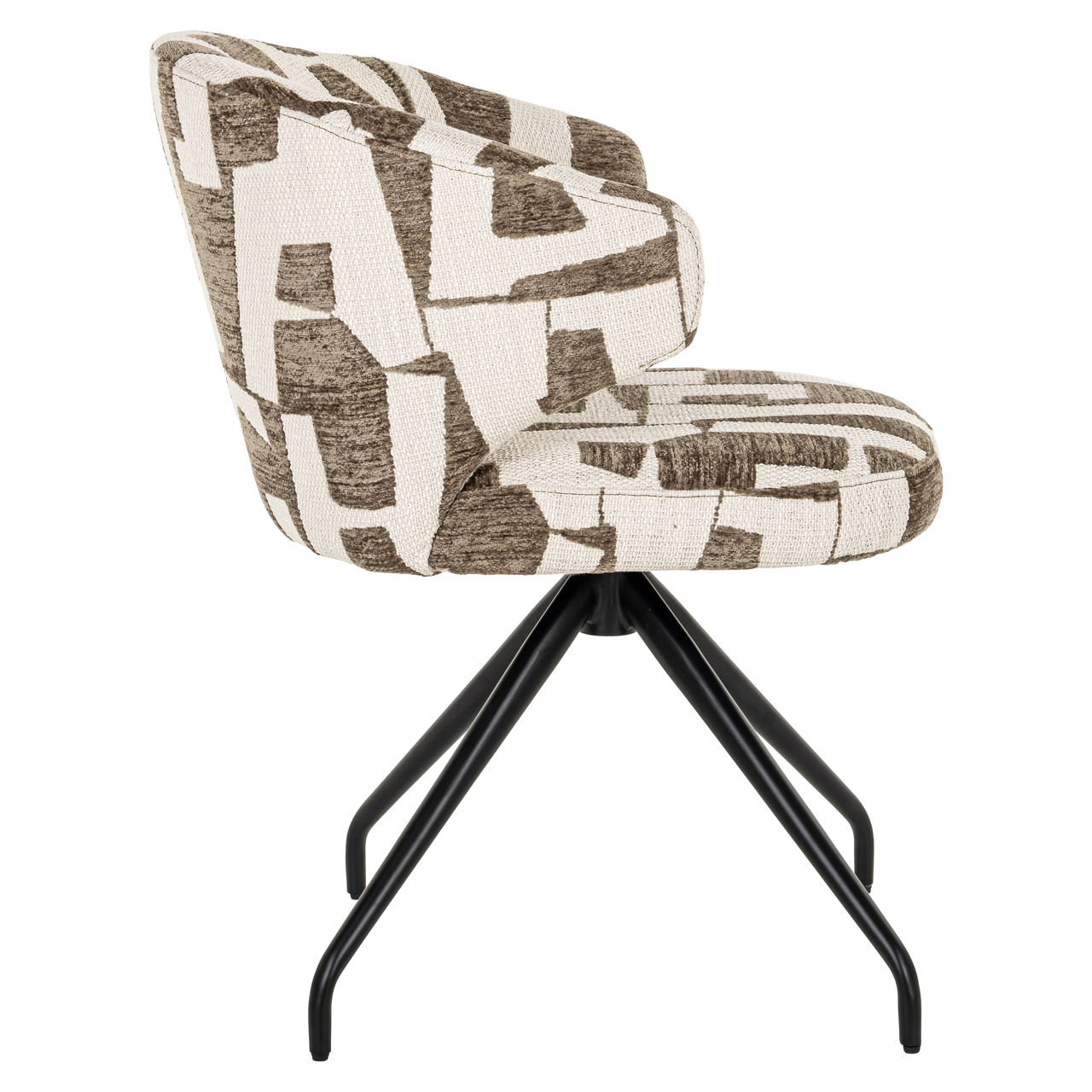 Richmond Interiors Eetkamerstoel Milly moss graffic swivel
