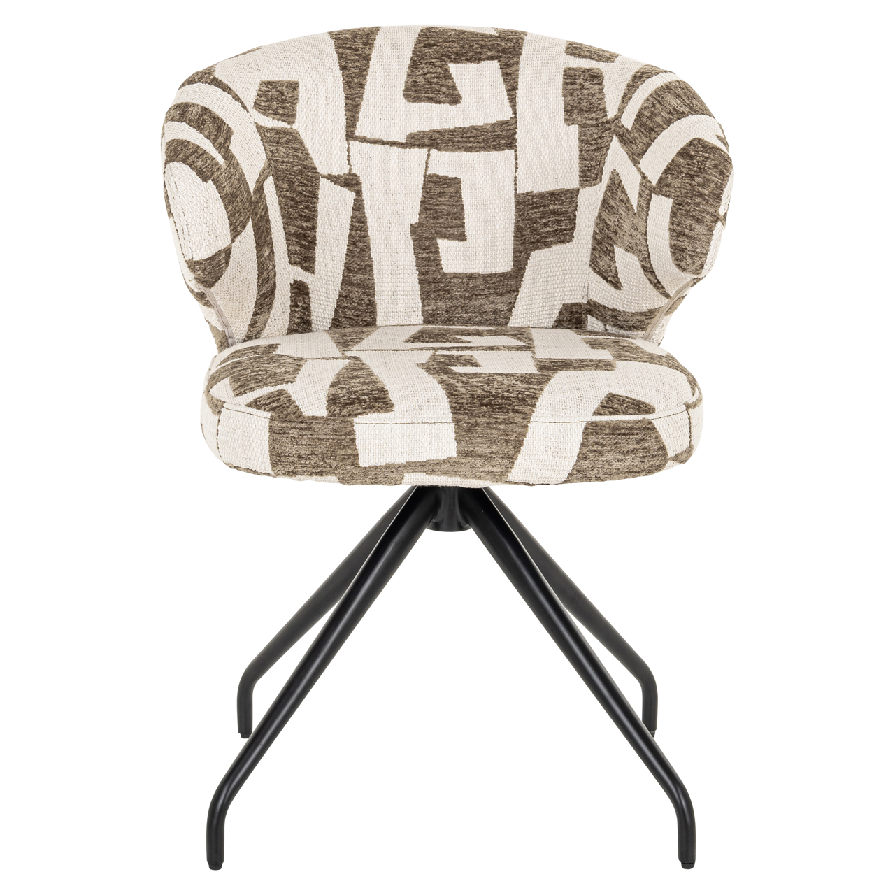 Richmond Interiors Eetkamerstoel Milly moss graffic swivel