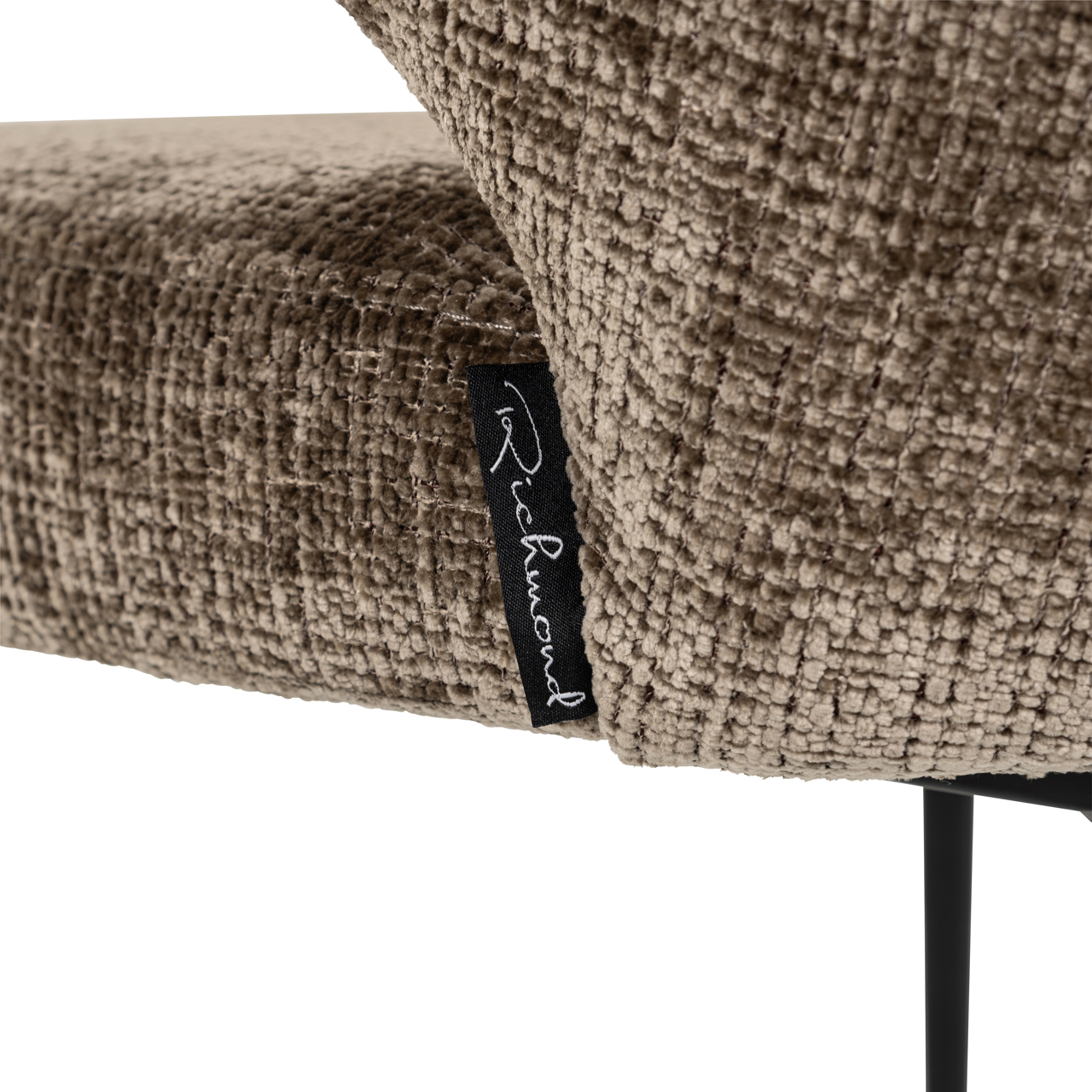 Richmond Interiors Eetkamerstoel Xandra niagara stone fire retardant