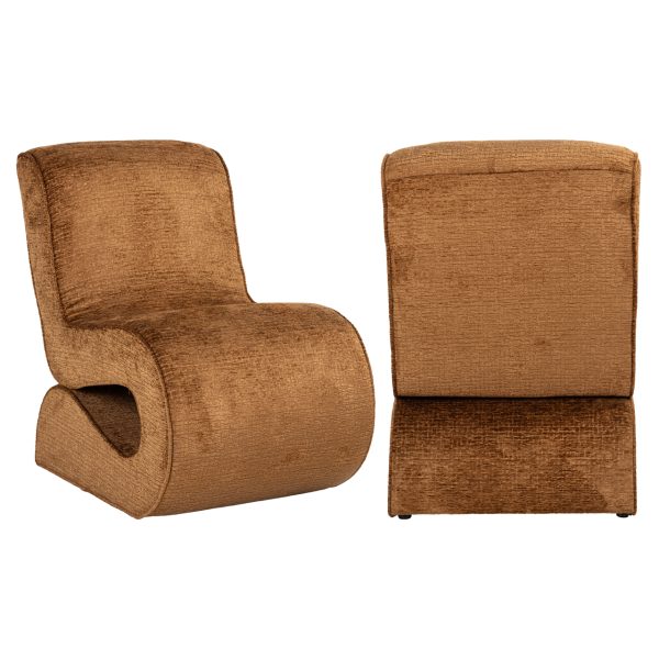 Richmond Interiors Lounge stoel Frankie cognac fusion