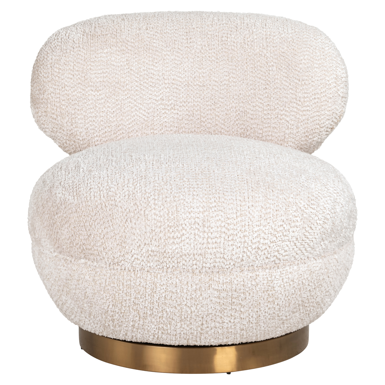 Richmond Interiors Lounge stoel Jace lovely cream swivel