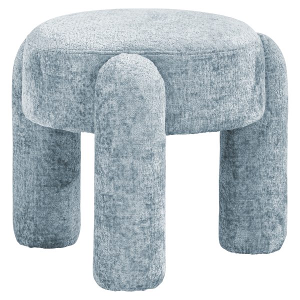 Richmond Interiors Poef & Voetenbank Holly light blue chenille