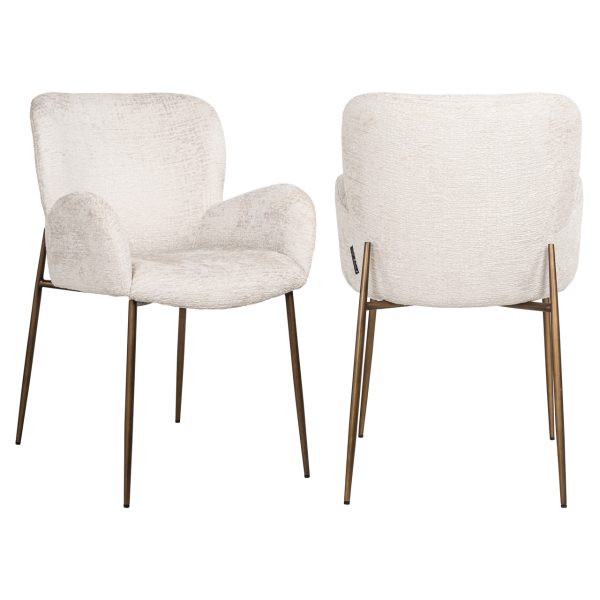 Richmond Interiors Eetkamerstoel Amber cream fusion fire retardant