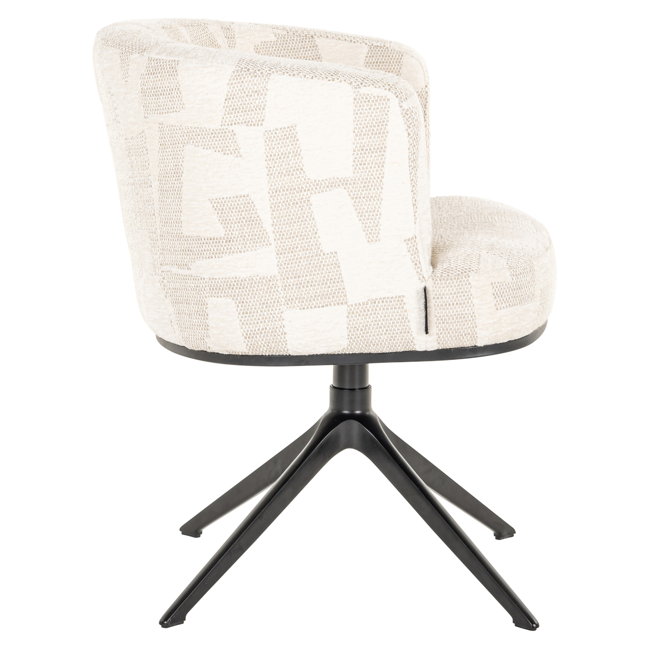 Richmond Interiors Eetkamerstoel Cheyenne beige graffic swivel