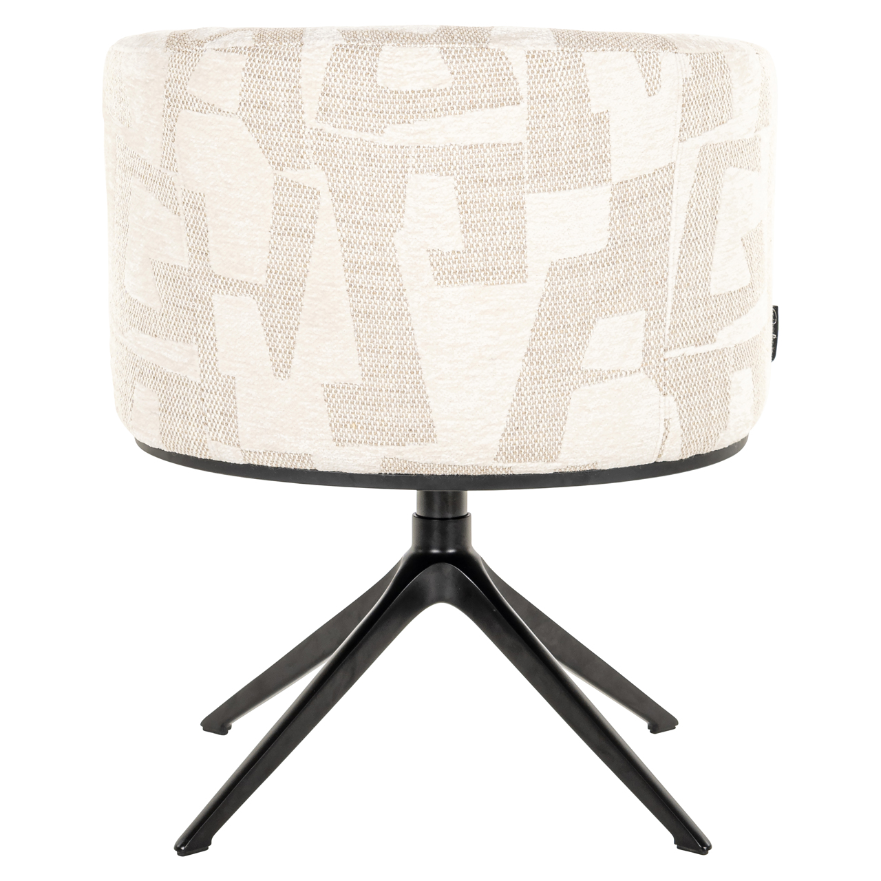 Richmond Interiors Eetkamerstoel Cheyenne beige graffic swivel