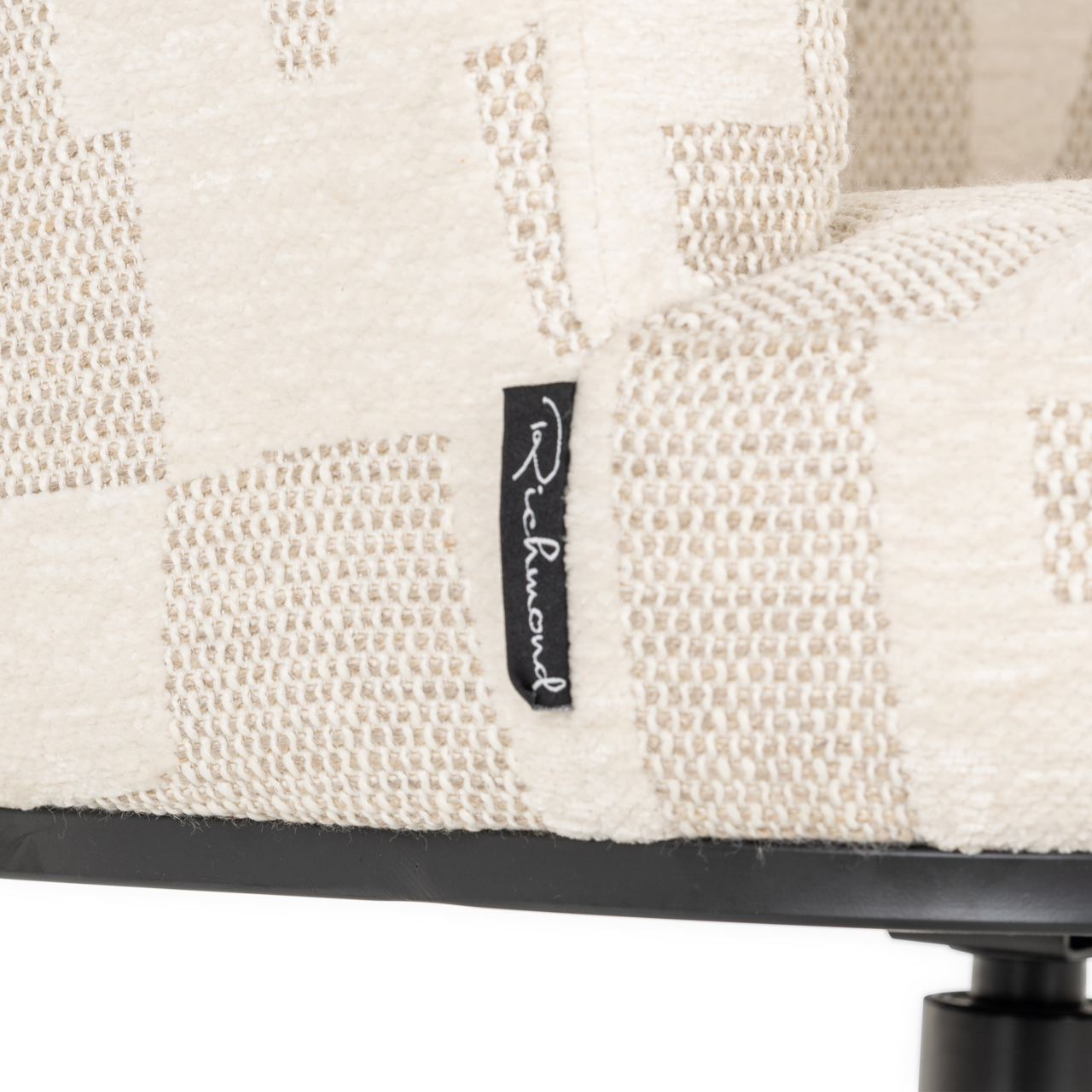 Richmond Interiors Eetkamerstoel Cheyenne beige graffic swivel