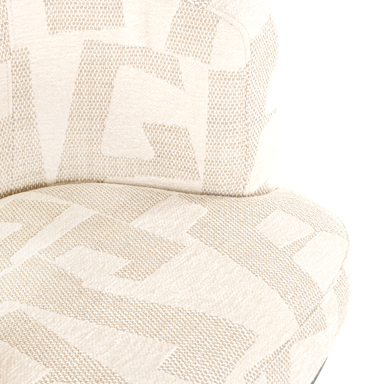Richmond Interiors Eetkamerstoel Cheyenne beige graffic swivel