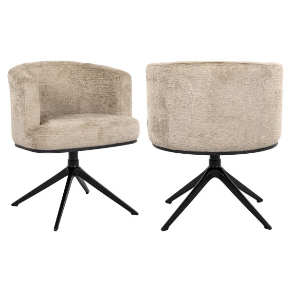 Richmond Interiors Eetkamerstoel Cheyenne desert fusion swivel fire retardant