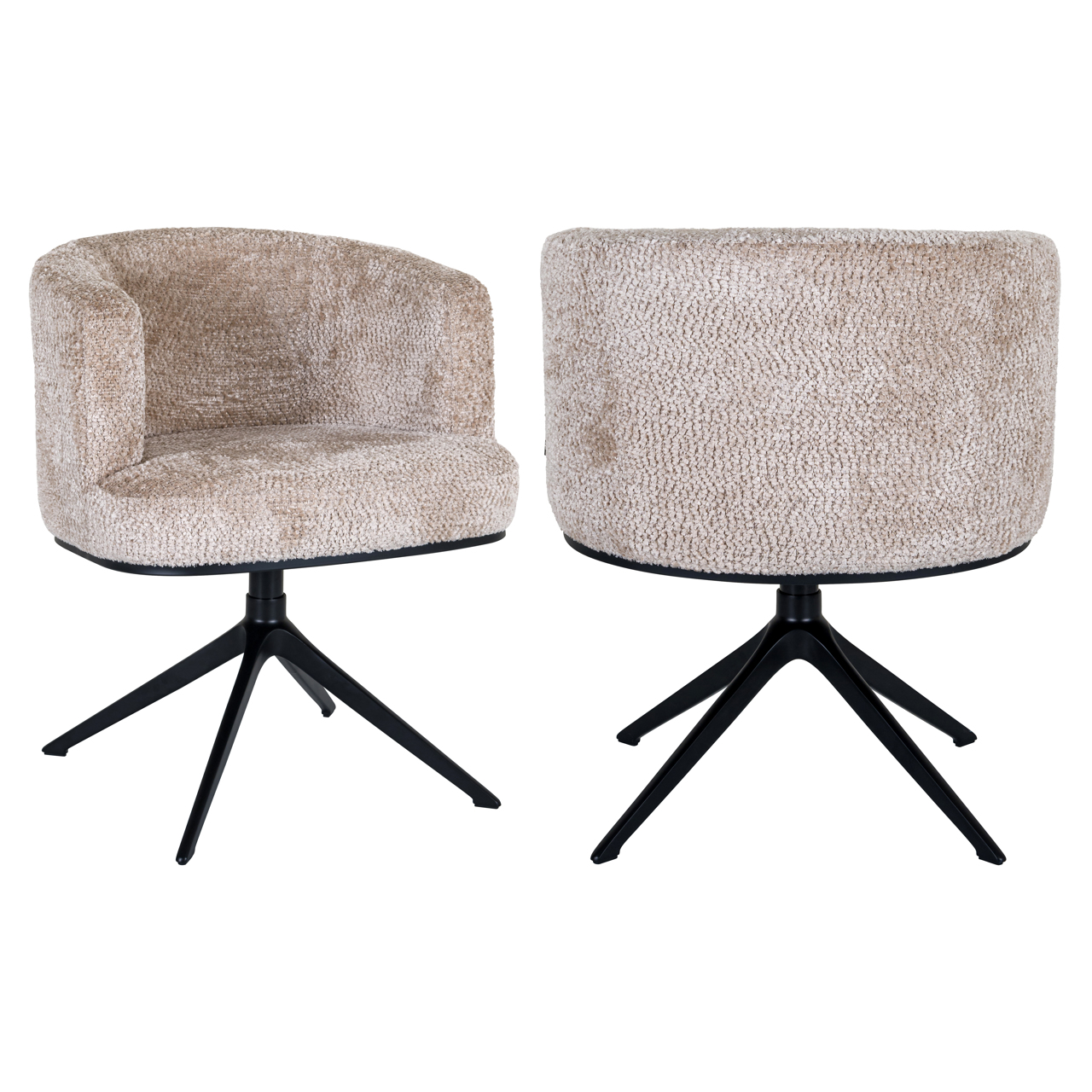 Richmond Interiors Eetkamerstoel Cheyenne lovely beige swivel