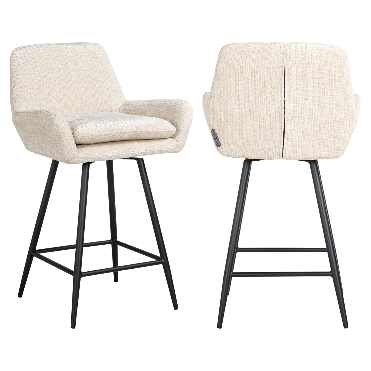 Richmond Interiors Counterstoel Linsey niagara beige (Set of 2)