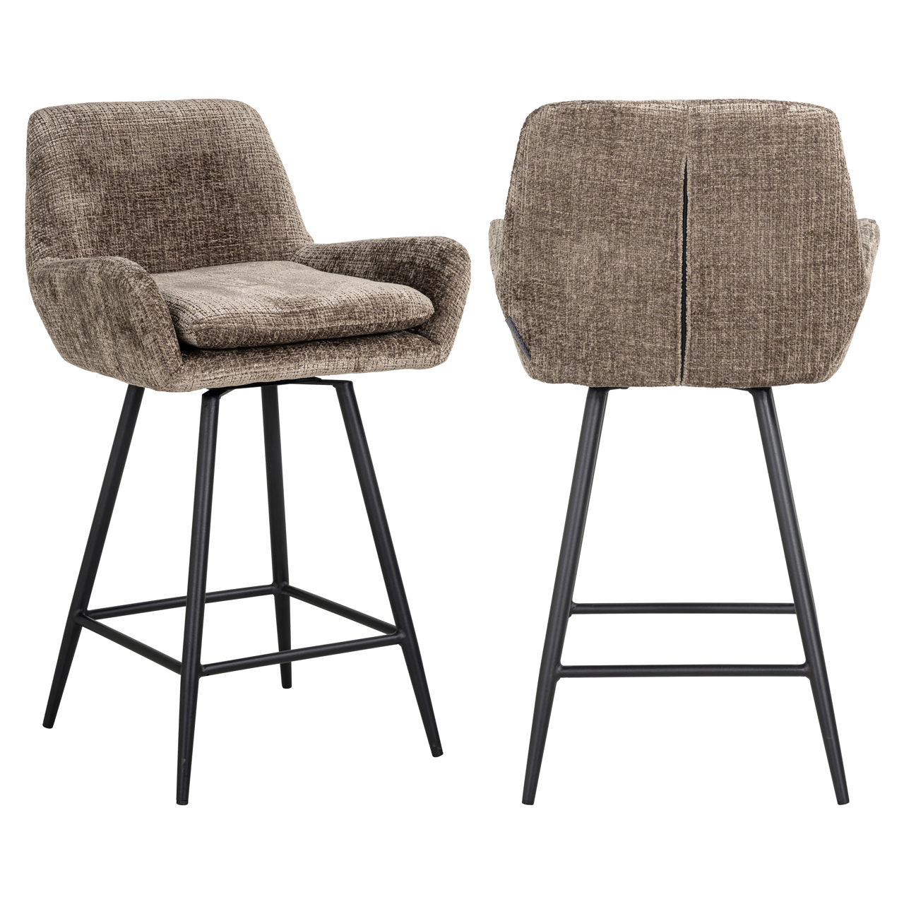 Richmond Interiors Counterstoel Linsey niagara stone swivel (Set of 2)