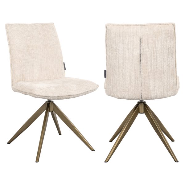 Richmond Interiors Eetkamerstoel Dakota niagara beige swivel