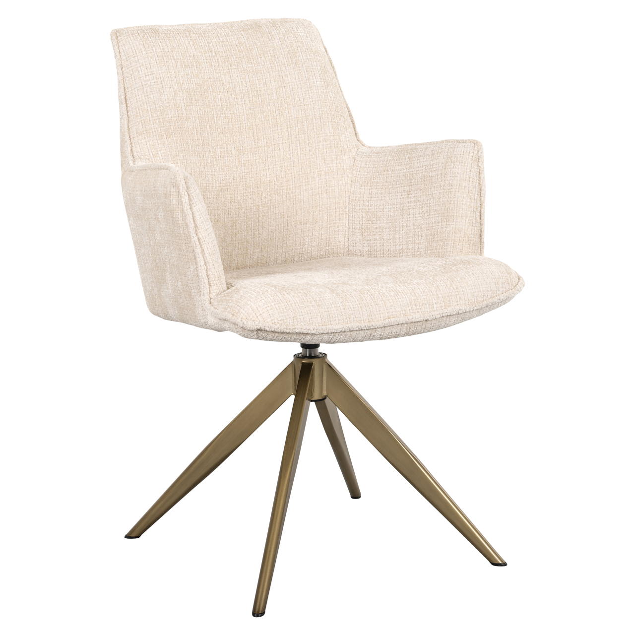 Richmond Interiors Eetkamerstoel Dakota niagara beige swivel with arm