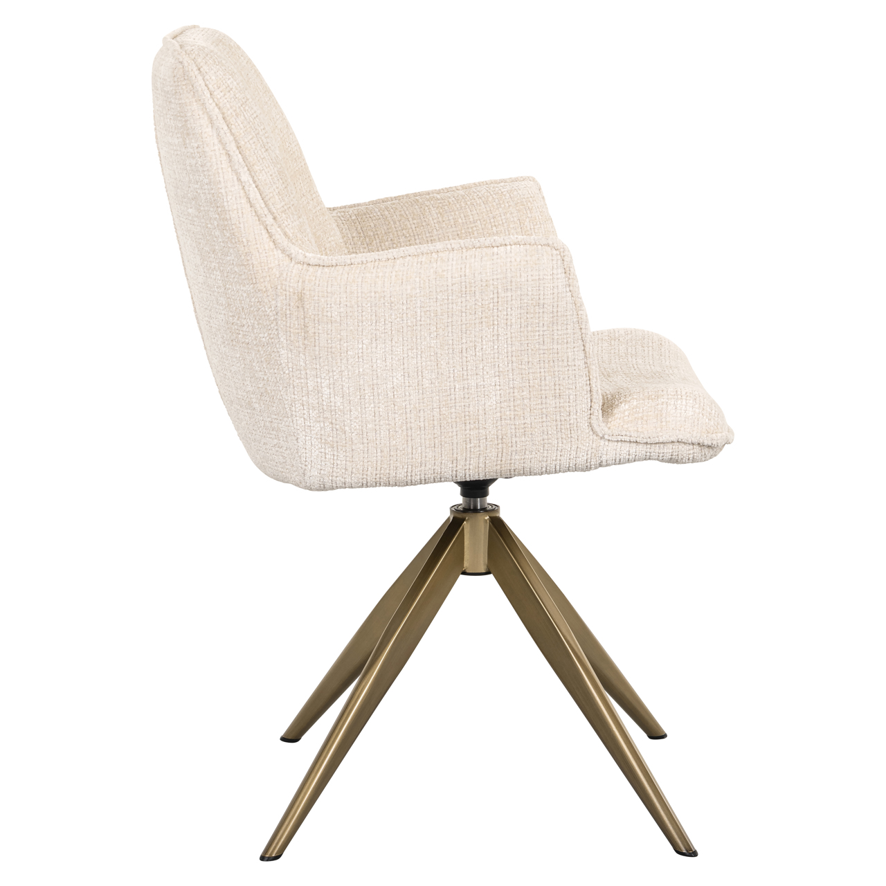 Richmond Interiors Eetkamerstoel Dakota niagara beige swivel with arm