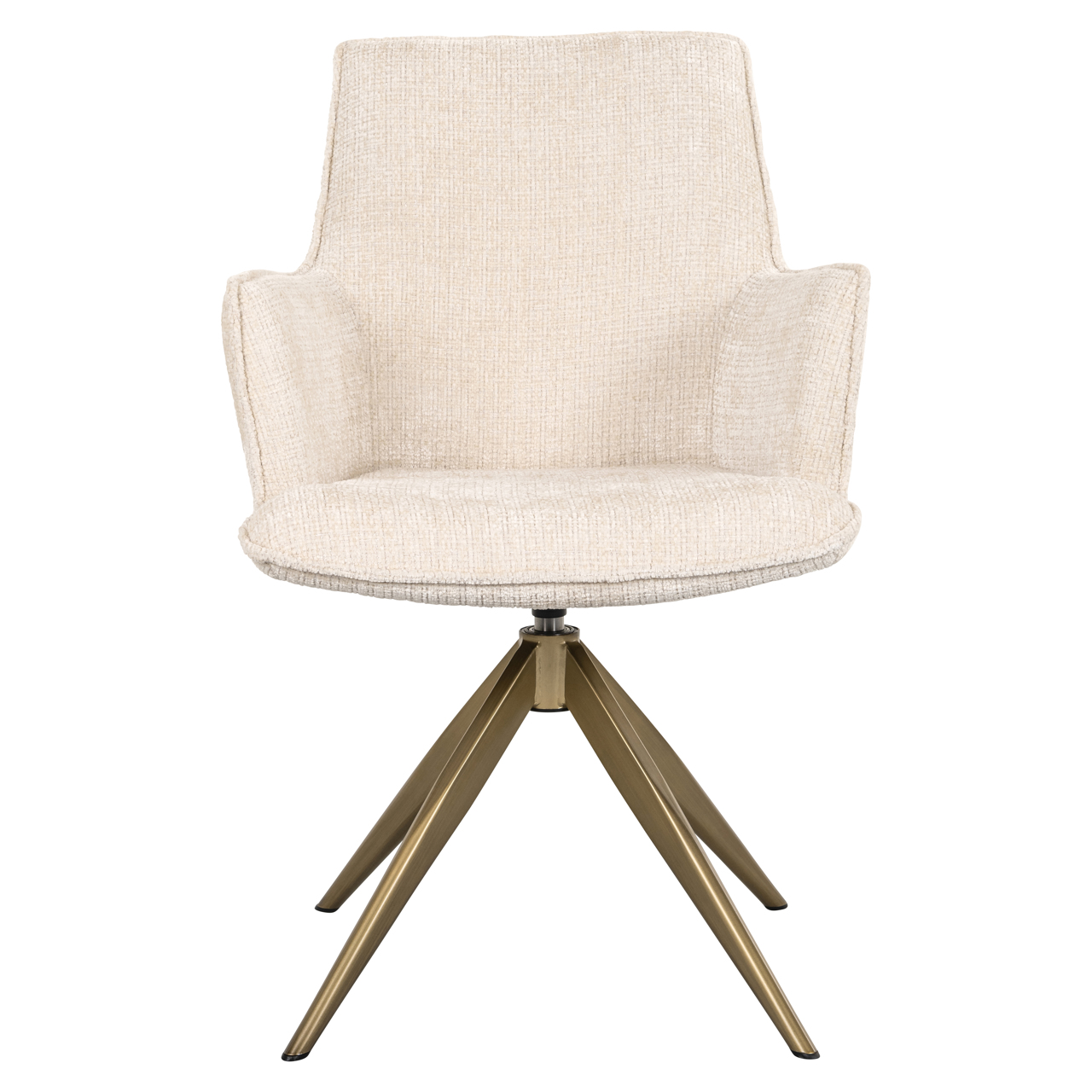 Richmond Interiors Eetkamerstoel Dakota niagara beige swivel with arm