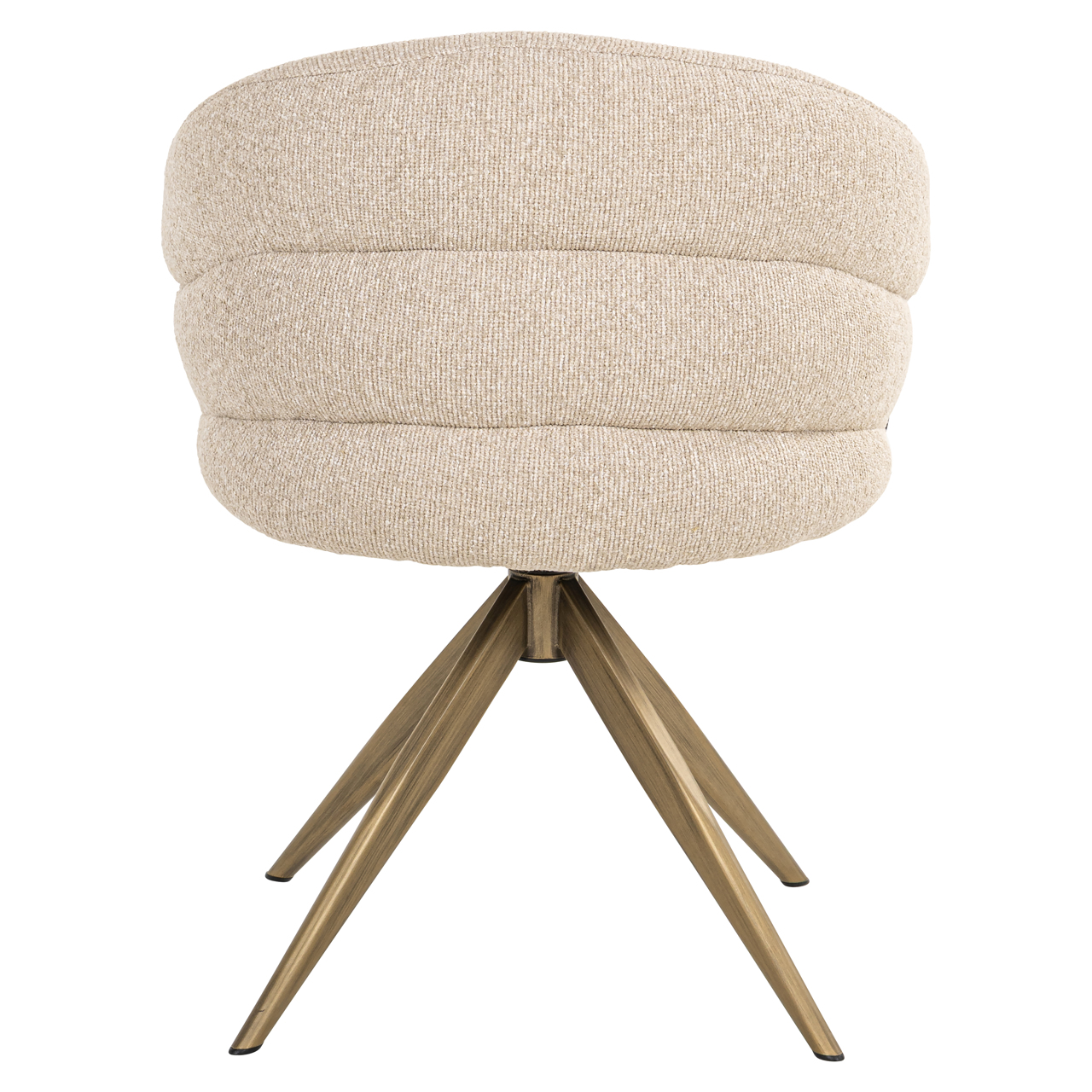 Richmond Interiors Eetkamerstoel Zendaya biscotti swivel fire retardant