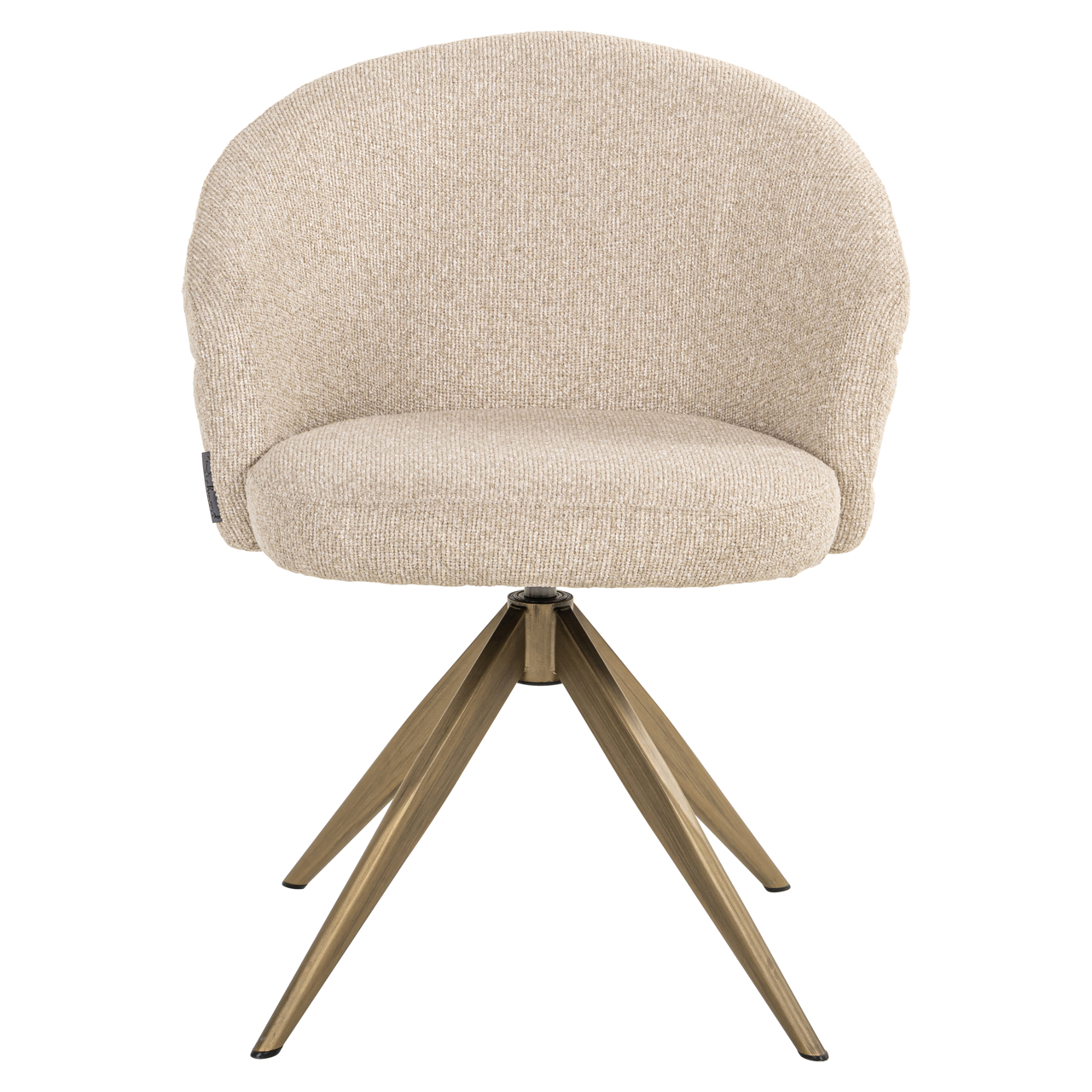 Richmond Interiors Eetkamerstoel Zendaya biscotti swivel fire retardant