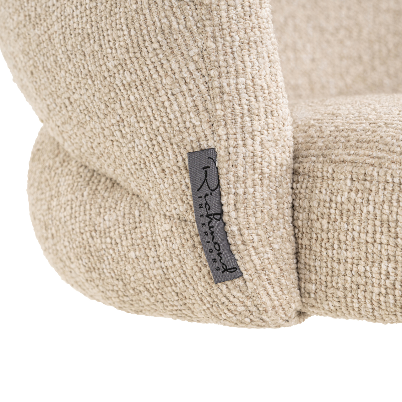 Richmond Interiors Eetkamerstoel Zendaya biscotti swivel fire retardant