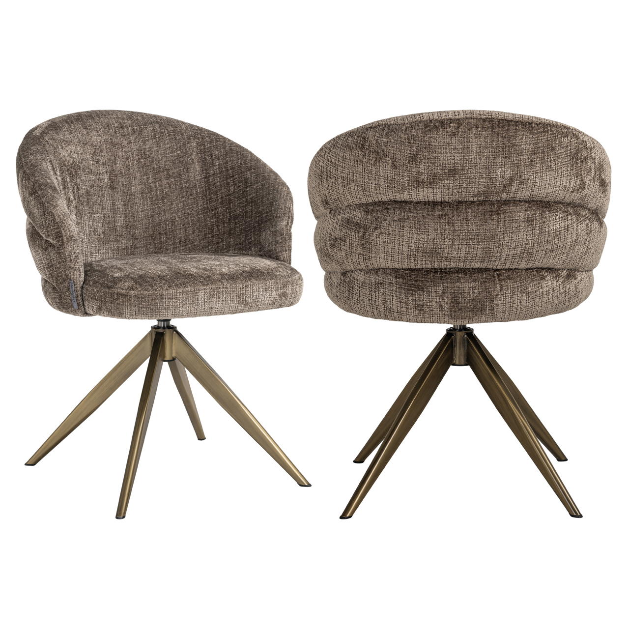 Richmond Interiors Eetkamerstoel Zendaya niagara stone swivel