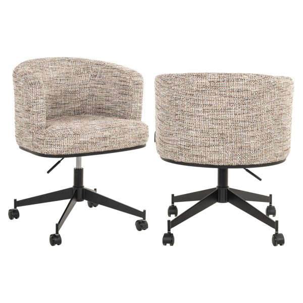 Richmond Interiors Eetkamerstoel Rochenne trendy nature swivel on wheels