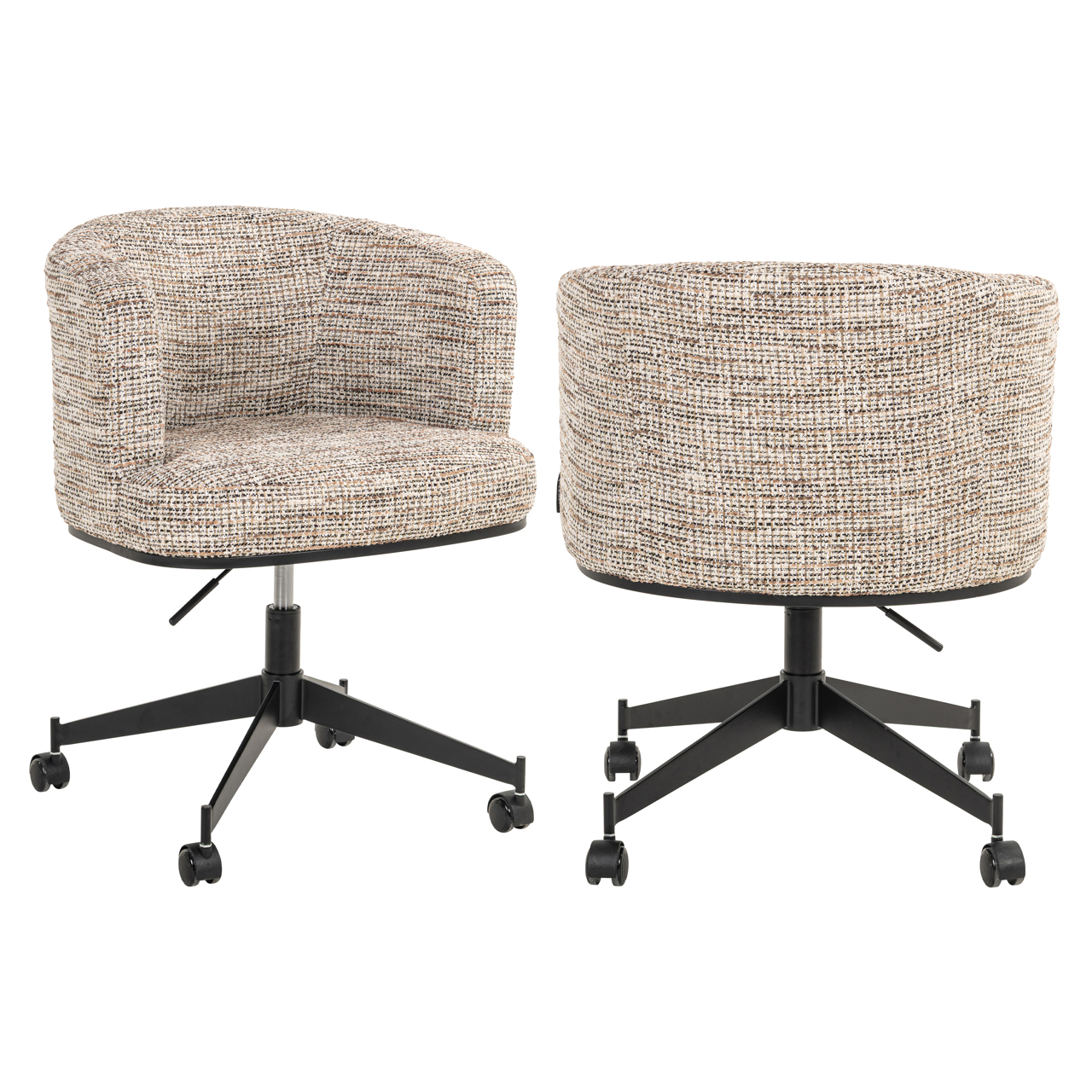 Richmond Interiors Eetkamerstoel Rochenne trendy nature swivel on wheels