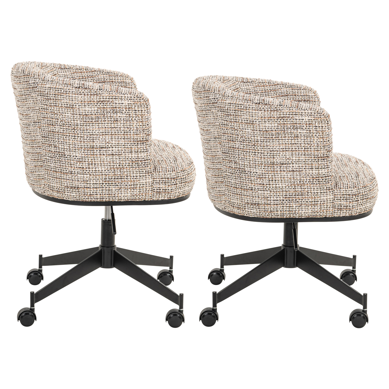 Richmond Interiors Eetkamerstoel Rochenne trendy nature swivel on wheels