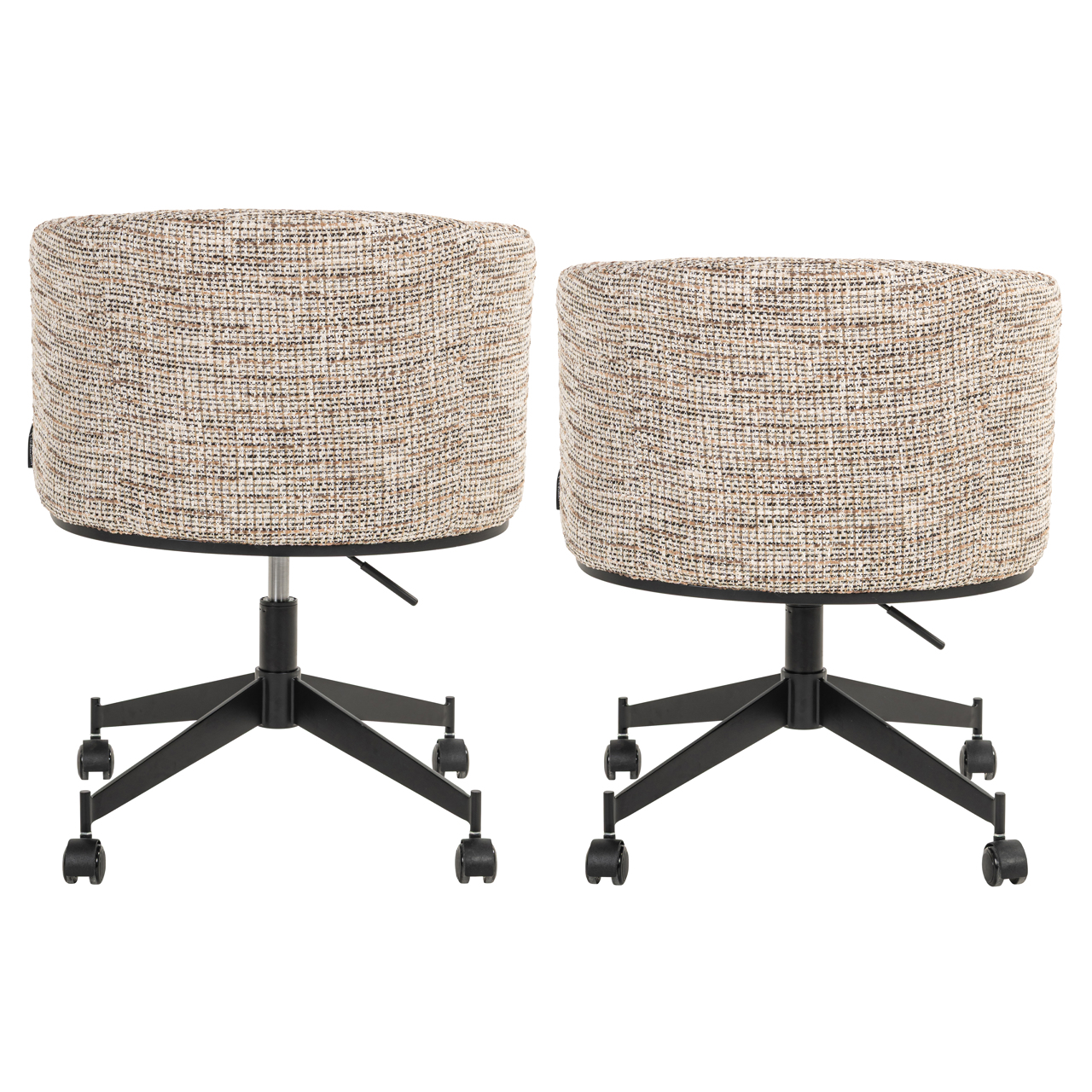 Richmond Interiors Eetkamerstoel Rochenne trendy nature swivel on wheels