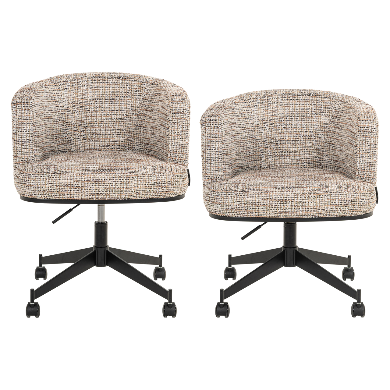 Richmond Interiors Eetkamerstoel Rochenne trendy nature swivel on wheels